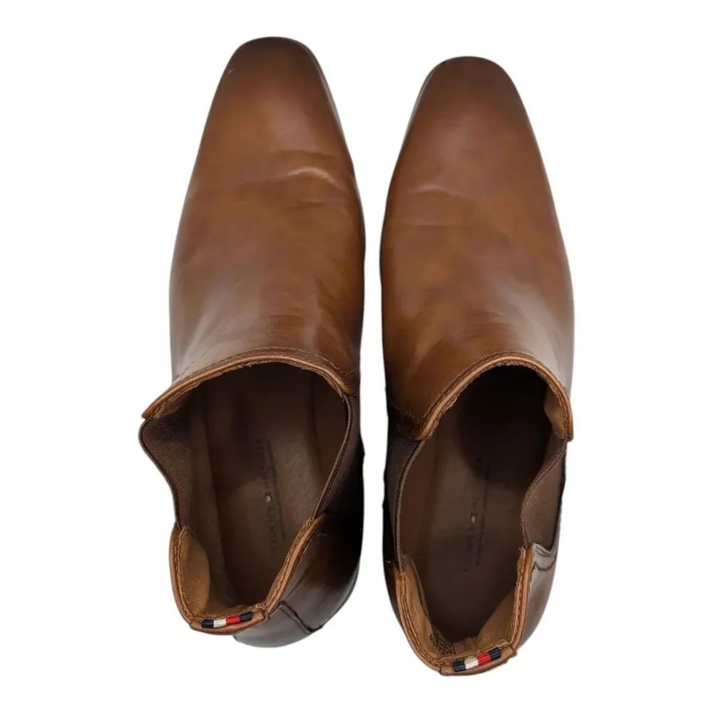 Tommy Hilfiger Syler mens Chelsea Dress Boot Brown Size 8.5 Romeo Boots Classic